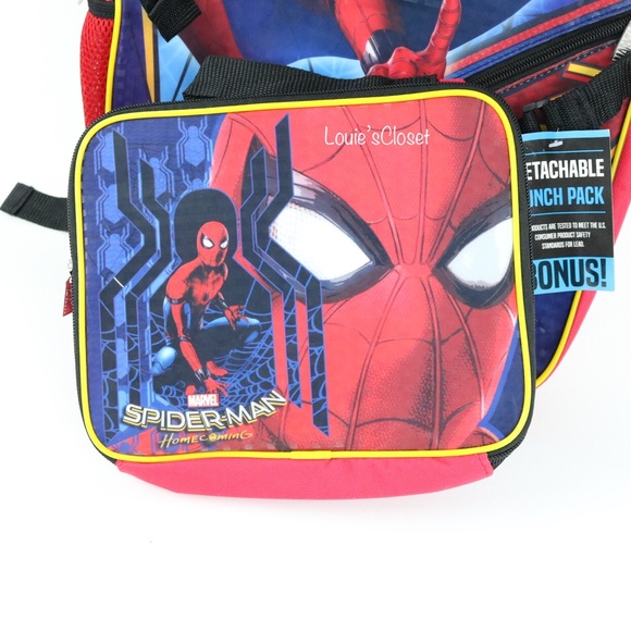 Spider-Man 16 in. Backpack with Lunch Box - Picture 6 of 7